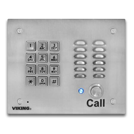 VIKING ELECTRONICS VoIP Stainless Steel Entry Phone With Enhanced Weather Protection K-1700-IP-EWP
